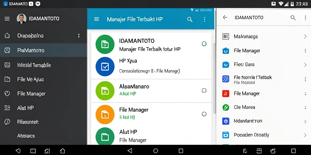 Tampilan antarmuka utama IDAMANTOTO yang menampilkan fungsi pengelolaan file.