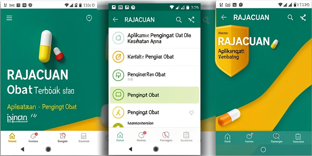Antarmuka pengingat obat yang sederhana dan mudah digunakan