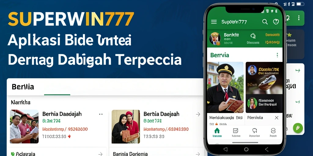 Antarmuka SUPERWIN777 menampilkan berita daerah dengan jelas dan informatif.