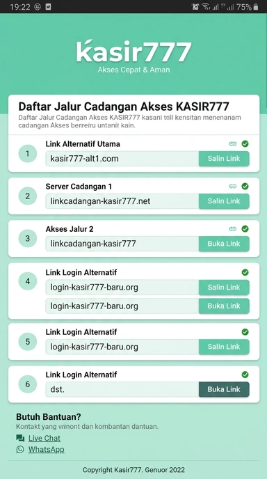 Link Alternatif Kasir777 untuk Pengguna Android di Indonesia