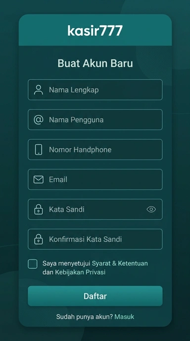 Panduan Registrasi Akun Baru Kasir777 untuk Pengguna Android